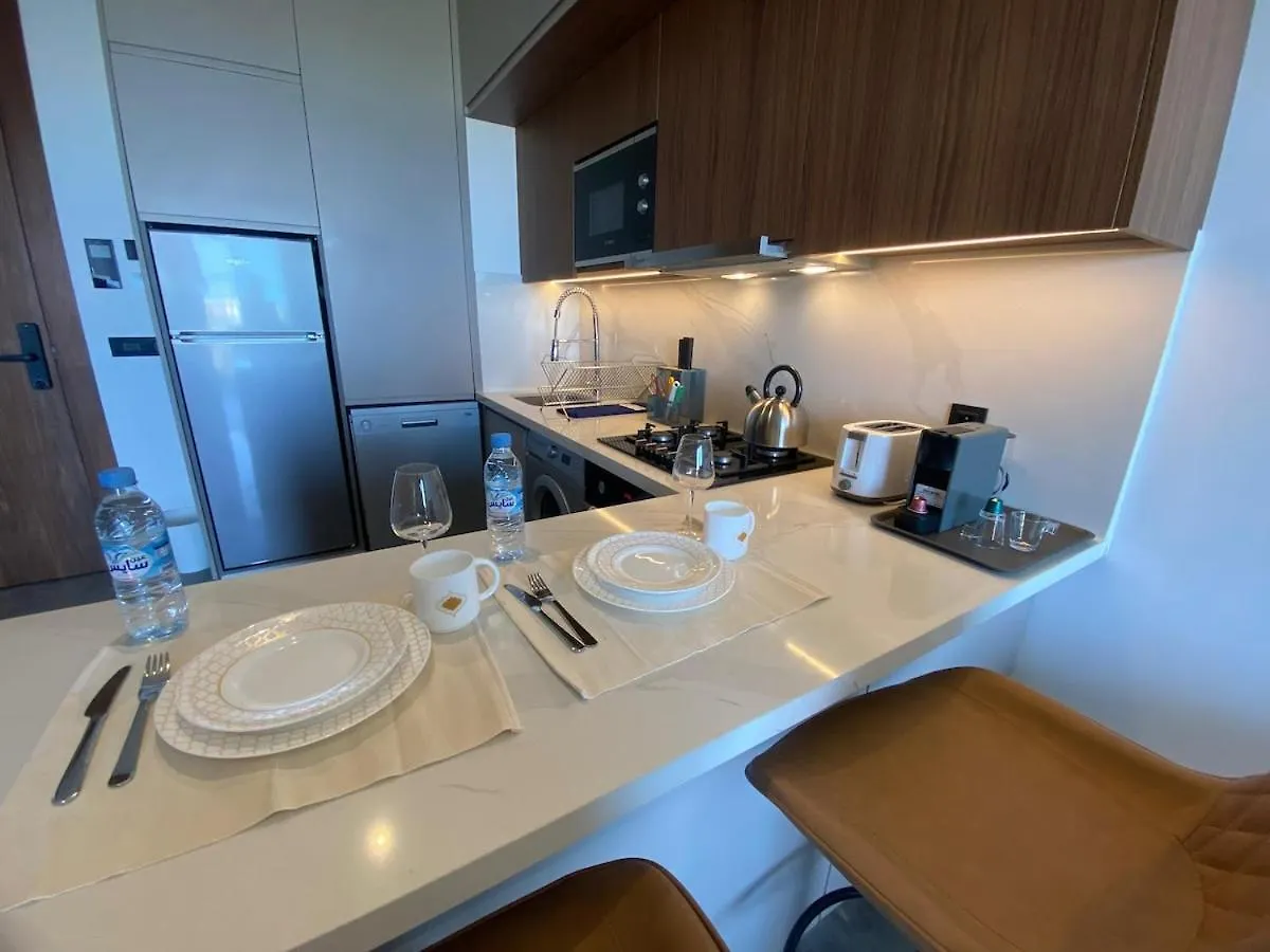 Central Luxury Apartment With Fast Fiber Wifi, Panoramic Balcony & Free Parking In Casablanca Cfc Casa Finnance City 0*,